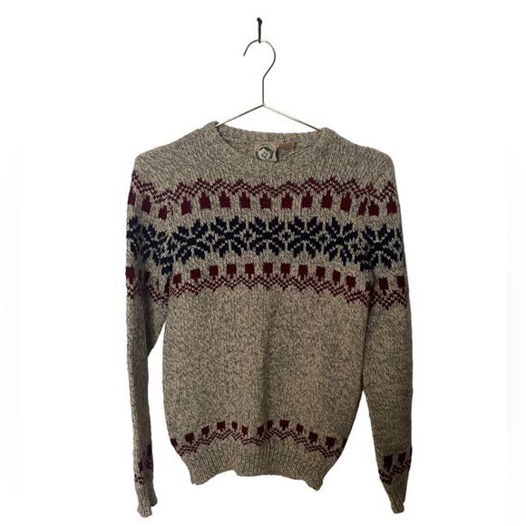 Appalachian Trail Sweaters - Appalachian Trail Winter Sweater Gray White Blue Red M